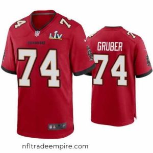Superb Paul Gruber Buccaneers Red Super Bowl Lv Game Jersey