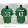Delightful Philadelphia Eagles 12 Randall Cunningham Green 2025 Super Bowl LIX Patch F.U.S.E  Throwback Vapor Untouchable Limited Stitched Football Jersey
