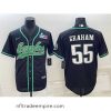Delightful Philadelphia Eagles 55 Brandon Graham Black With Super Bowl LVII Patch Cool Base Stitched Baseball Jersey