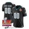 Irresistible Philadelphia Eagles Active Player Custom Black 2025 Eagles Logo Super Bowl LIX Patch New F.U.S.E  Vapor Limited Stitched Football Jersey