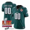 Charming Philadelphia Eagles Active Player Custom Green 2025 Eagles Logo Super Bowl LIX Patch New F.U.S.E  Vapor Limited Stitched Football Jersey
