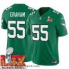Enchanting Philadelphia Eagles Brandon Graham #55 Kelly Green 2024 2025 Super Bowl LIX F.U.S.E Stitched NFL Jersey
