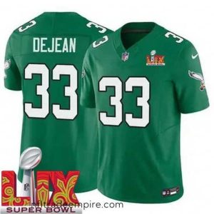 Charming Philadelphia Eagles Cooper DeJean #33 Kelly Green 2024 2025 Super Bowl LIX F.U.S.E Stitched NFL Jersey