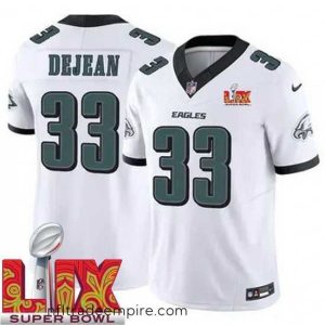 Enchanting Philadelphia Eagles Cooper DeJean #33 White 2024 2025 Super Bowl LIX F.U.S.E Stitched NFL Jersey
