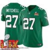 Magnificent Philadelphia Eagles Quinyon Mitchell #27 Kelly Green 2024 2025 Super Bowl LIX F.U.S.E Stitched NFL Jersey