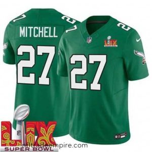 Magnificent Philadelphia Eagles Quinyon Mitchell #27 Kelly Green 2024 2025 Super Bowl LIX F.U.S.E Stitched NFL Jersey