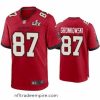 Alluring Rob Gronkowski Buccaneers Red Super Bowl Lv Game Jersey
