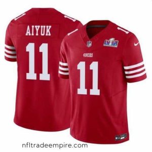 Irresistible San Francisco 49ers 11 Brandon Aiyuk Red 2023 F.U.S.E  Vapor Limited Stitched Football 2024 Super Bowl LVIII Jersey
