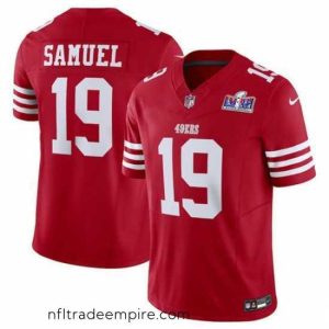 Alluring San Francisco 49ers 19 Deebo Samuel Red 2023 F.U.S.E  Vapor Untouchable Limited Stitched Football 2024 Super Bowl LVIII Jersey