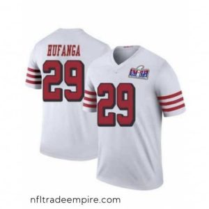 Irresistible San Francisco 49ers 29 Talanoa Hufanga White Throwback 2023 F.U.S.E  With John Madden Patch Vapor Limited Stitched Football 2024 Super Bowl LVIII Jerse
