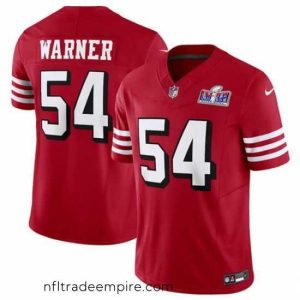 Enchanting San Francisco 49ers 54 Fred Warner New Red 2023 F.U.S.E  Vapor Untouchable Limited Stitched Football 2024 Super Bowl LVIII Jersey