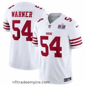 Superb San Francisco 49ers 54 Fred Warner White 2023 F.U.S.E  Vapor Untouchable Limited Stitched Football 2024 Super Bowl LVIII Jersey