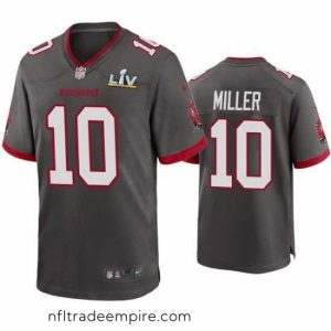 Stunning Scotty Miller Buccaneers Pewter Super Bowl Lv Game Jersey
