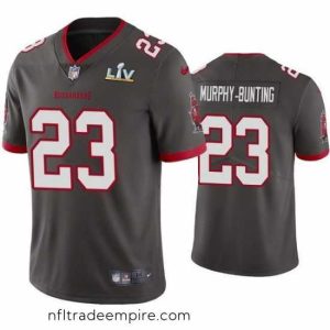 Gorgeous Sean Murphy Bunting Buccaneers Pewter Super Bowl Lv Vapor Limited Jersey