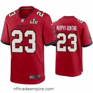 Gorgeous Sean Murphy Bunting Buccaneers Red Super Bowl Lv Game Jersey