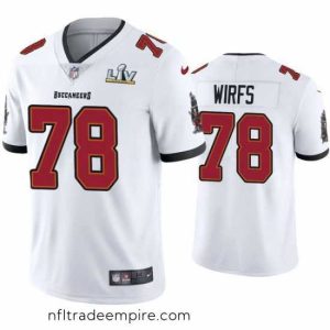 Magnificent Tristan Wirfs Buccaneers White Super Bowl Lv Vapor Limited Jersey