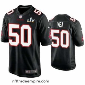 Exquisite Vita Vea Buccaneers Black Super Bowl Lv Game Fashion Jersey