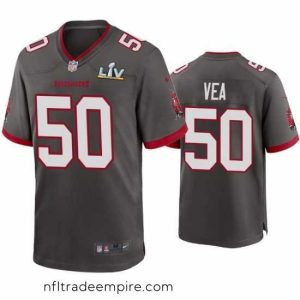 Exquisite Vita Vea Buccaneers Pewter Super Bowl Lv Game Jersey