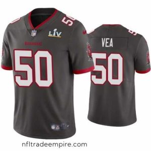 Stunning Vita Vea Buccaneers Pewter Super Bowl Lv Vapor Limited Jersey