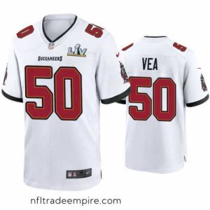 Exquisite Vita Vea Buccaneers White Super Bowl Lv Game Jersey