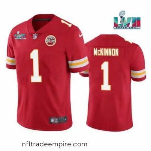 Exquisite Toddler Kansas City Chiefs 1 Jerick McKinnon Red Super Bowl LVII Patch Vapor Untouchable Limited Stitched Jersey