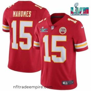 Charming Toddler Kansas City Chiefs 15 Patrick Mahomes Red Super Bowl LVII Patch Vapor Untouchable Limited Stitched Jersey
