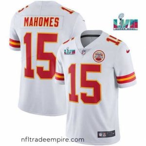 Exquisite Toddler Kansas City Chiefs 15 Patrick Mahomes White Super Bowl LVII Patch Vapor Untouchable Limited Stitched Jersey