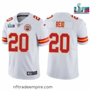 Delightful Toddler Kansas City Chiefs 20 Justin Reid White Super Bowl LVII Patch Vapor Untouchable Limited Stitched Jersey