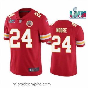 Enchanting Toddler Kansas City Chiefs 24 Skyy Moore Red Super Bowl LVII Patch Vapor Untouchable Limited Stitched Jersey