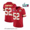 Enchanting Toddler Kansas City Chiefs 52 Creed Humphrey Red Super Bowl LVII Patch Vapor Untouchable Limited Stitched Jersey