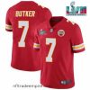Delightful Toddler Kansas City Chiefs 7 Harrison Butker Red Super Bowl LVII Patch Vapor Untouchable Limited Stitched Jersey