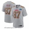 Charming Toddler Kansas City Chiefs 87 Travis Kelce Grey Super Bowl LVII Patch Atmosphere Fashion Stitched Game Jersey