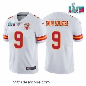 Superb Toddler Kansas City Chiefs 9 JuJu Smith Schuster White Super Bowl LVII Patch Vapor Untouchable Limited Stitched Jersey