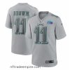 Alluring Toddler Philadelphia Eagles 11 A J  Brown Grey Super Bowl LVII Patch Atmosphere Fashion Stitched Game Jersey
