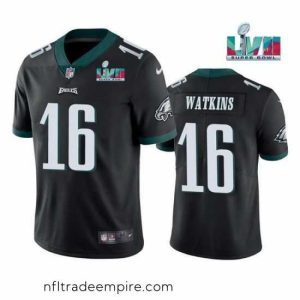 Exquisite Toddler Philadelphia Eagles 16 Quez Watkins Black Super Bowl LVII Vapor Untouchable Limited Stitched Jersey