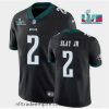 Superb Toddler Philadelphia Eagles 2 Darius Slay JR Black Super Bowl LVII Patch Vapor Untouchable Limited Stitched Jersey