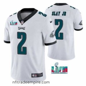 Magnificent Toddler Philadelphia Eagles 2 Darius Slay JR White Super Bowl LVII Patch Vapor Untouchable Limited Stitched Jersey