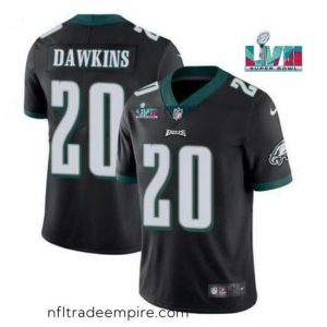 Charming Toddler Philadelphia Eagles 20 Brian Dawkins Black Super Bowl LVII Patch Vapor Untouchable Limited Stitched Jersey
