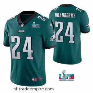 Enchanting Toddler Philadelphia Eagles 24 James Bradberry Green Super Bowl LVII Vapor Untouchable Limited Stitched Jersey