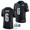 Magnificent Toddler Philadelphia Eagles 6 DeVonta Smith Black Super Bowl LVII Patch Vapor Untouchable Limited Stitched Jersey