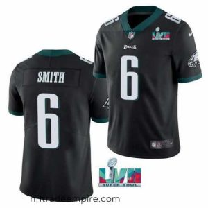 Magnificent Toddler Philadelphia Eagles 6 DeVonta Smith Black Super Bowl LVII Patch Vapor Untouchable Limited Stitched Jersey
