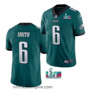 Stunning Toddler Philadelphia Eagles 6 DeVonta Smith Green Super Bowl LVII Patch Vapor Untouchable Limited Stitched Jersey