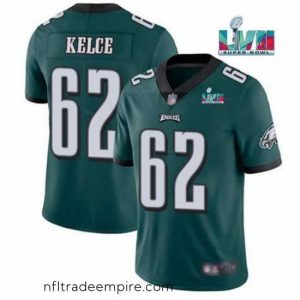 Stunning Toddler Philadelphia Eagles 62 Jason Kelce Green Super Bowl LVII Patch Vapor Untouchable Limited Stitched Jersey