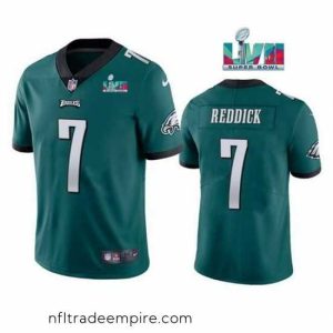 Stunning Toddler Philadelphia Eagles 7 Haason Reddick Green Super Bowl LVII Patch Vapor Untouchable Limited Stitched Jersey