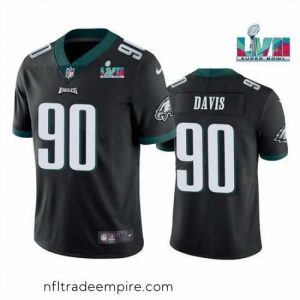 Irresistible Toddler Philadelphia Eagles 90 Jordan Davis Black Super Bowl LVII Vapor Untouchable Limited Stitched Jersey