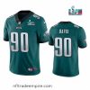 Alluring Toddler Philadelphia Eagles 90 Jordan Davis Green Super Bowl LVII Patch Vapor Untouchable Limited Stitched Jersey