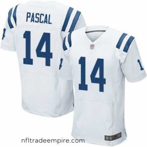 Stunning Zach Pascal Elite Road Jersey 14 Football Indianapolis Colts White
