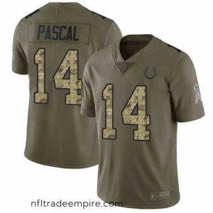 Superb Zach Pascal Limited Jersey 14 Football Indianapolis Colts Olive Camo 2017 S