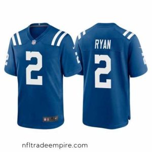 Magnificent Men's Indianapolis Colts #2 Matt Ryan Blue Stitched Jersey