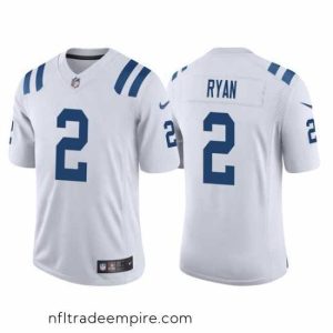 Charming Men's Indianapolis Colts #2 Matt Ryan White Stitched Jersey